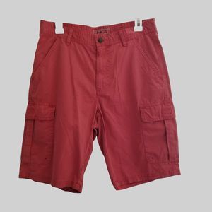 Madda Fella Shorts Mens 30 Red Cargo Inseam 10.5 New